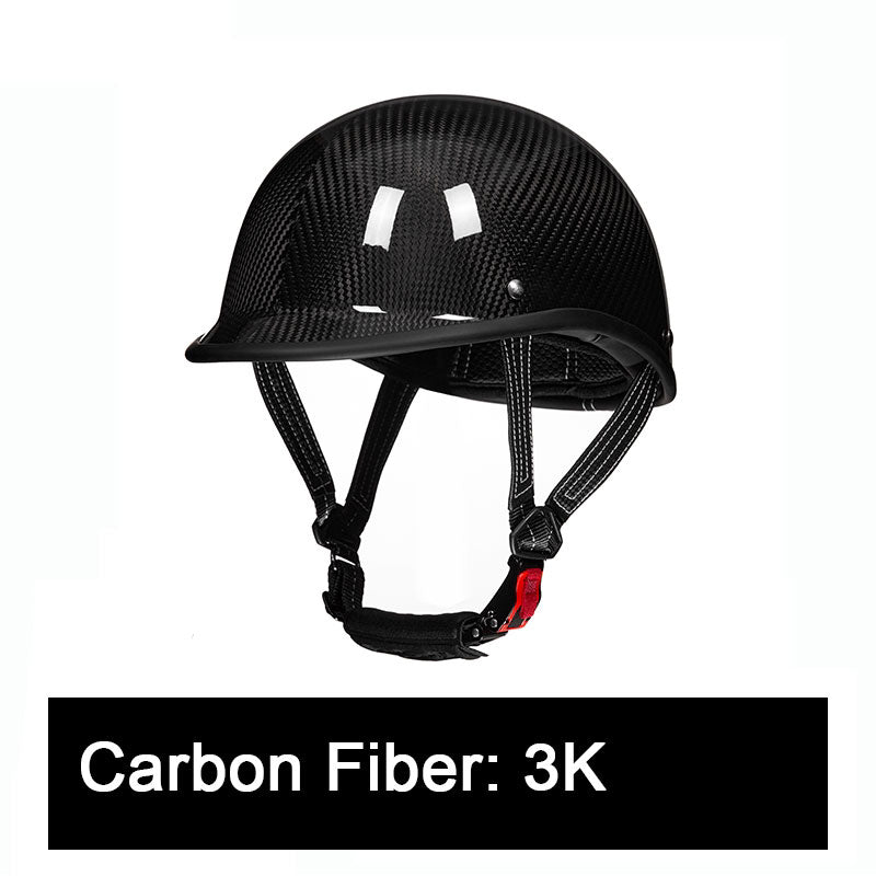 Carbon fiber motorcycle half-helmet cruiser helmet-I52