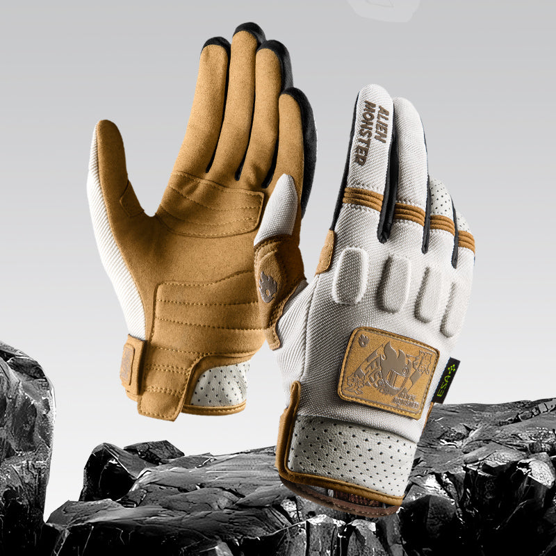 DIY Retro Cruiser Touchscreen Motorcycle Gloves - G28