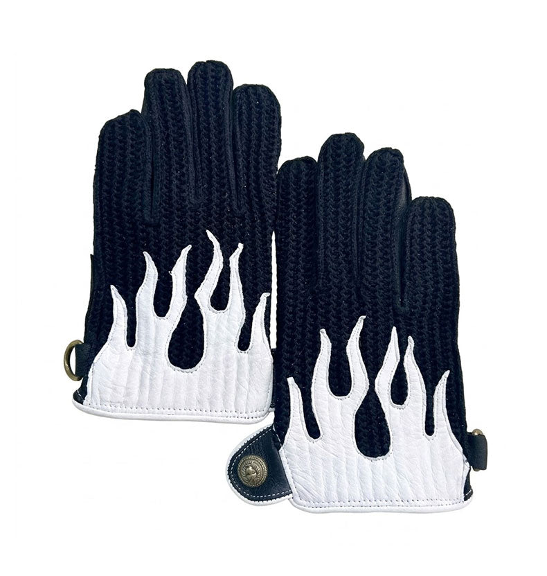 Retro Flame Motorcycle Touchscreen Gloves-G68