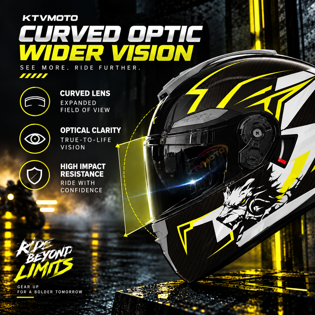 DOT-Certified Modular Motorcycle Helmet with Dual Visors (All-Season)-I287