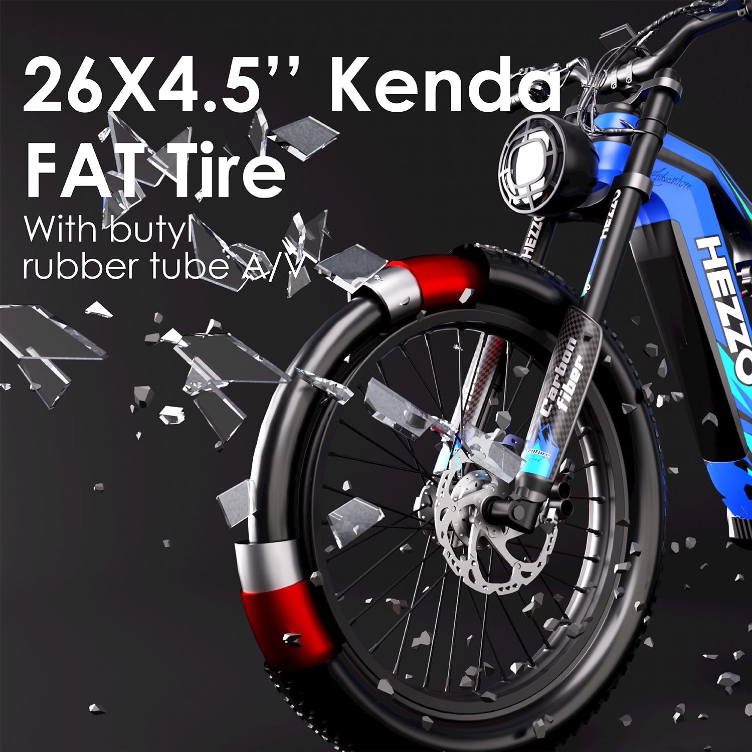 1000W Mid-Motor Carbon Fiber Electric Bicycle - K9