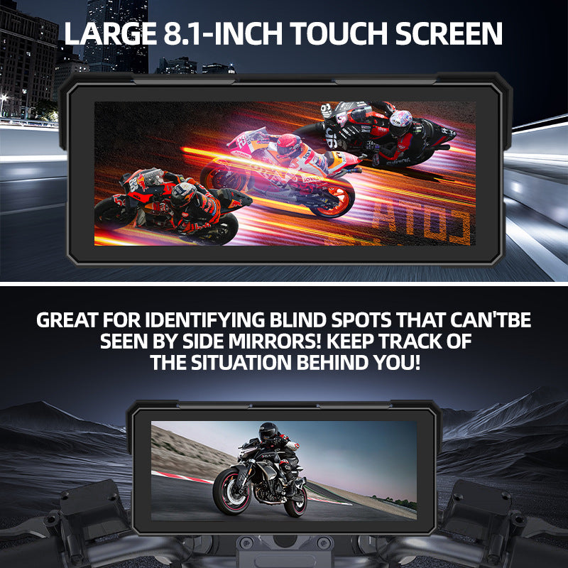 8.1-inch dual-display motorcycle navigation IP67 waterproof-P10