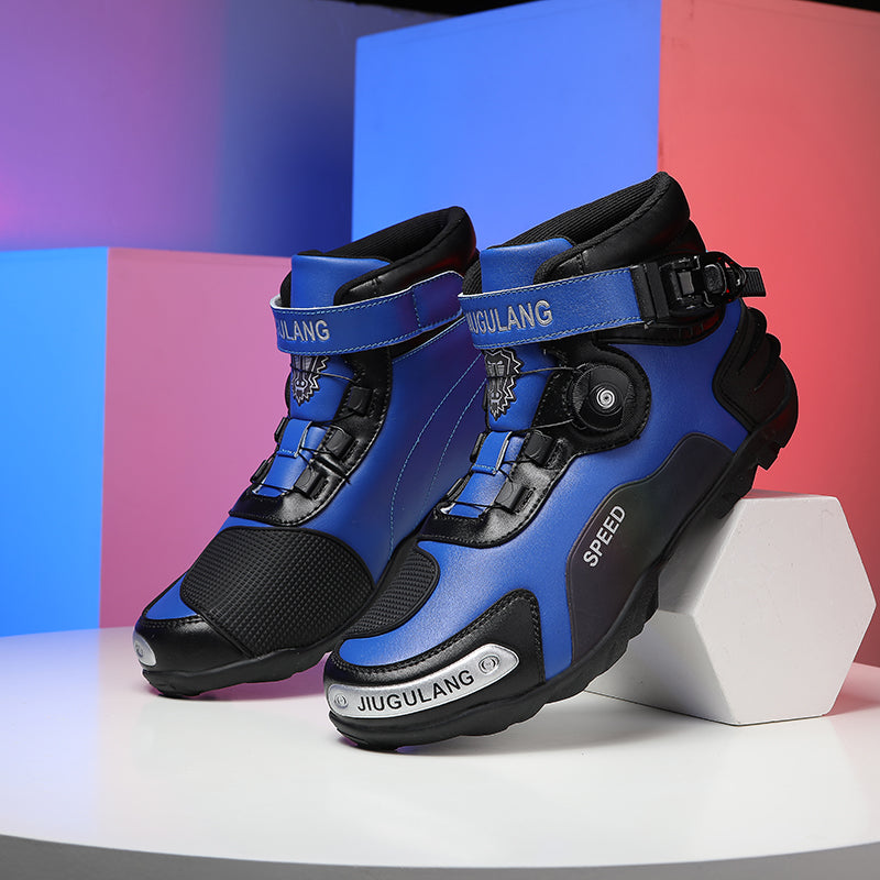 CE Certified Retro Genuine Leather Off-Road Motorcycle Boots - K15