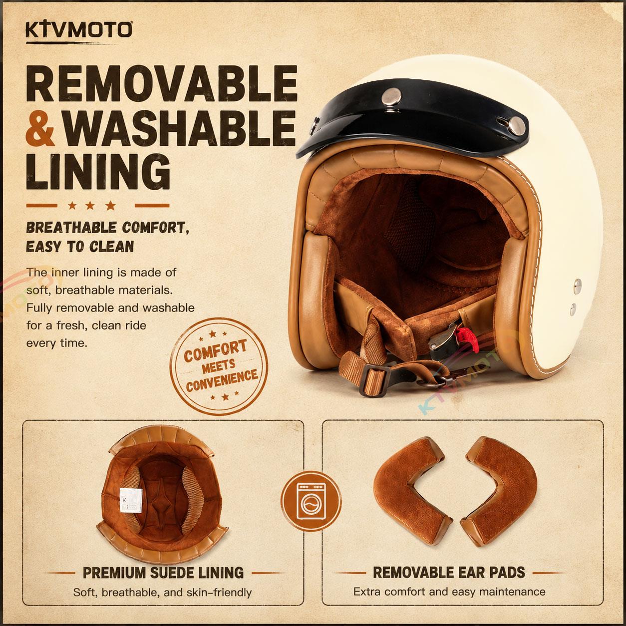 DOT Motorcycle Helmet 3/4 Half Helmet-I17