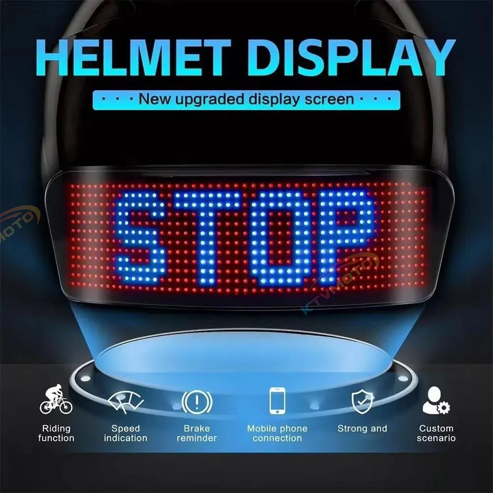 LED Motorcycle, Bicycle, and Electric Bike Sensor Helmet Display-D20