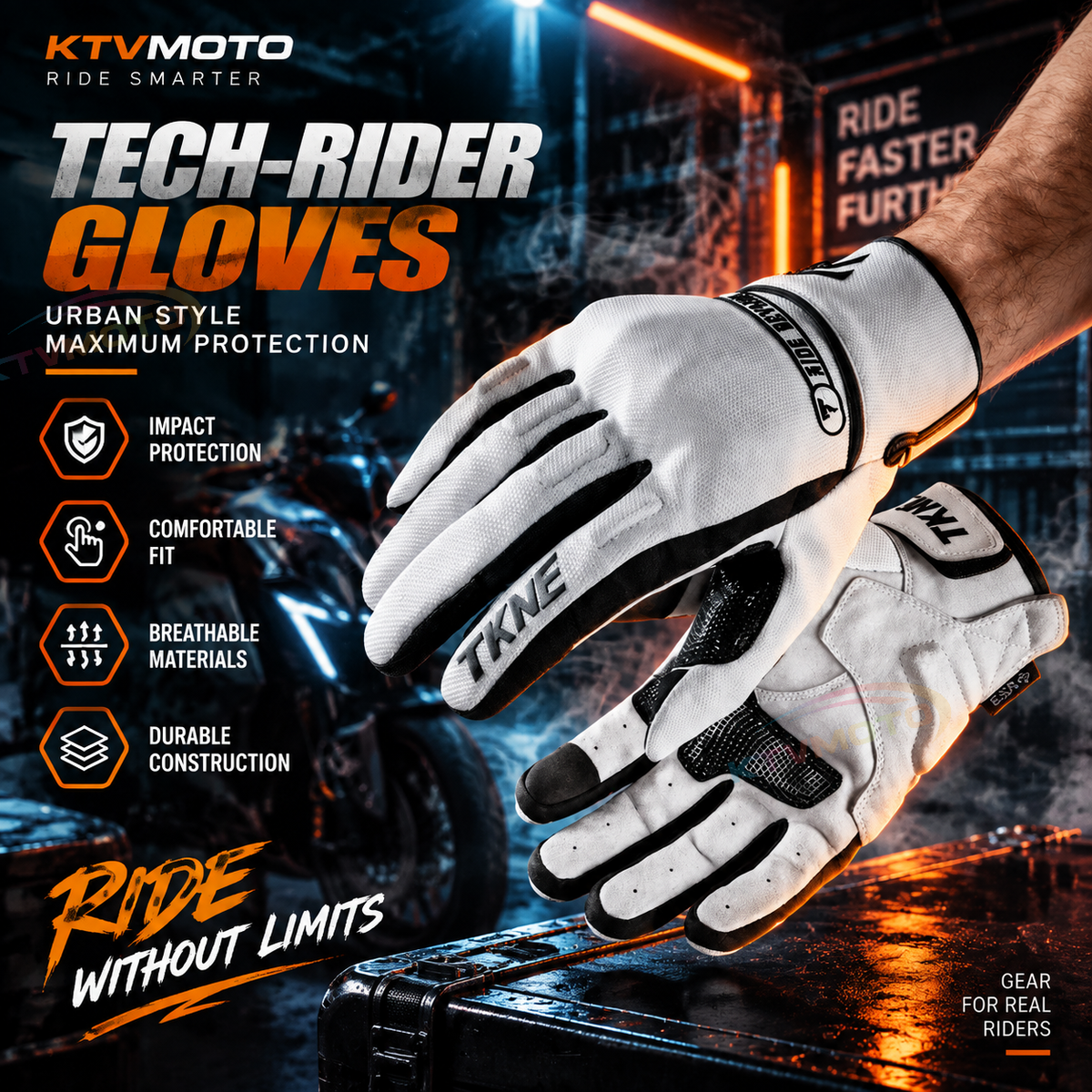 KTVMOTO Breathable Motorcycle Gloves with Anti-Slip Grip-G59