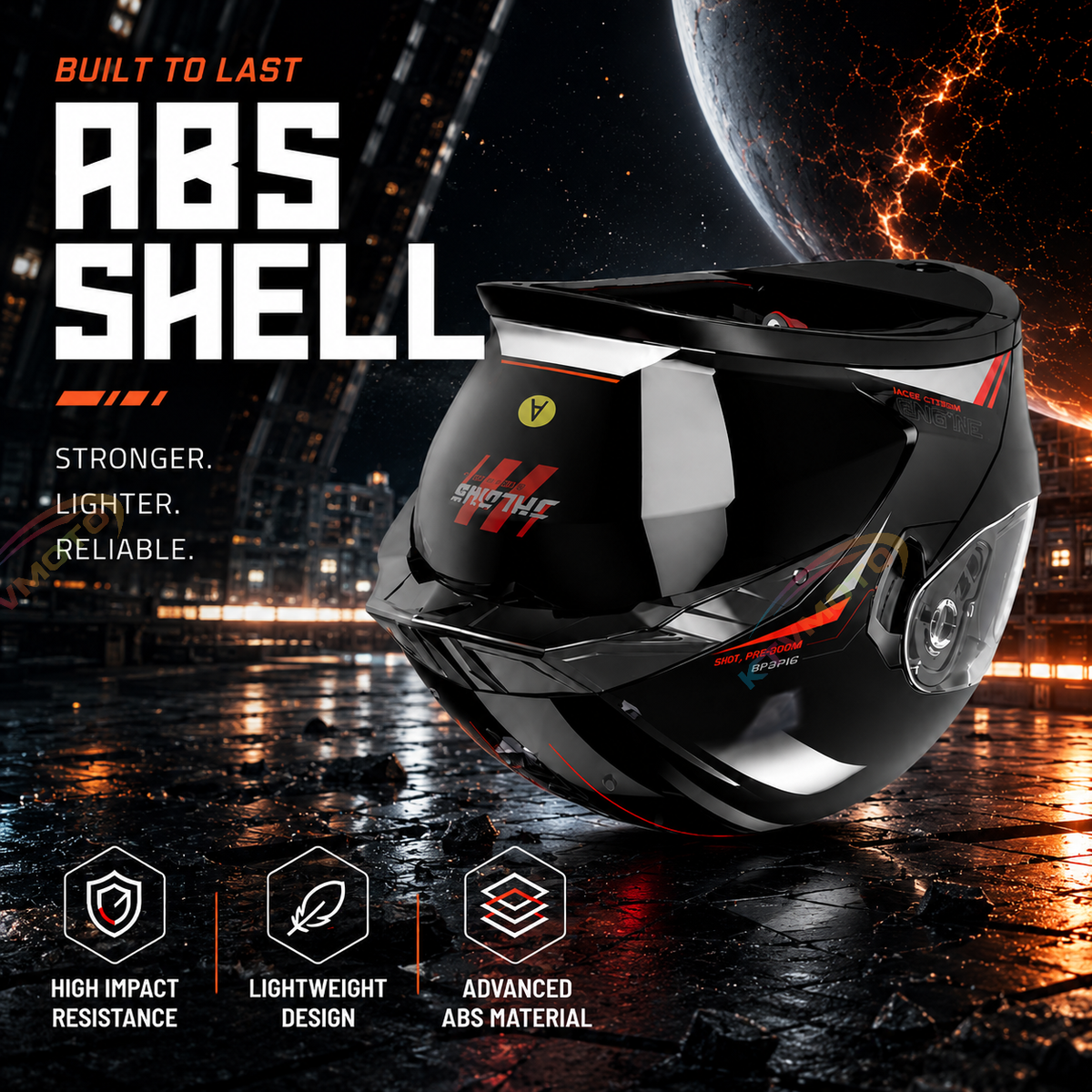 KTVMOTO Motorcycle all-season flip-up helmet with built-in Bluetooth-I262