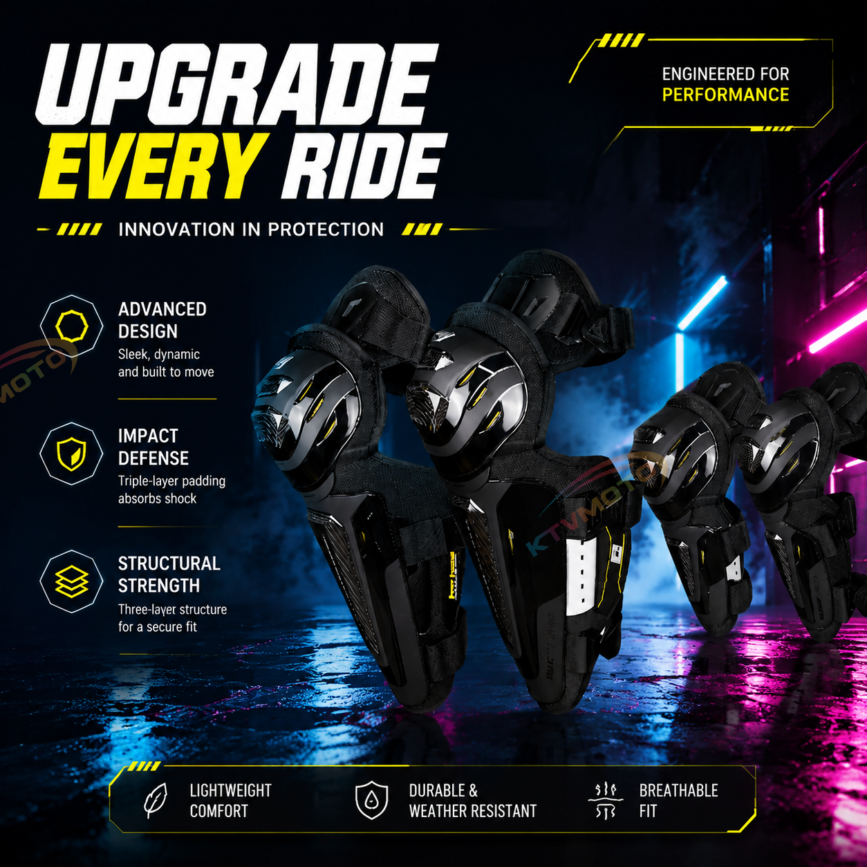 Motorcycle Carbon Fiber Knee Guards-Y46