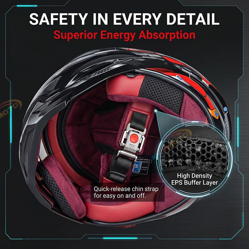 Sci-Fi Robot-Style Full-Face Helmet-I11