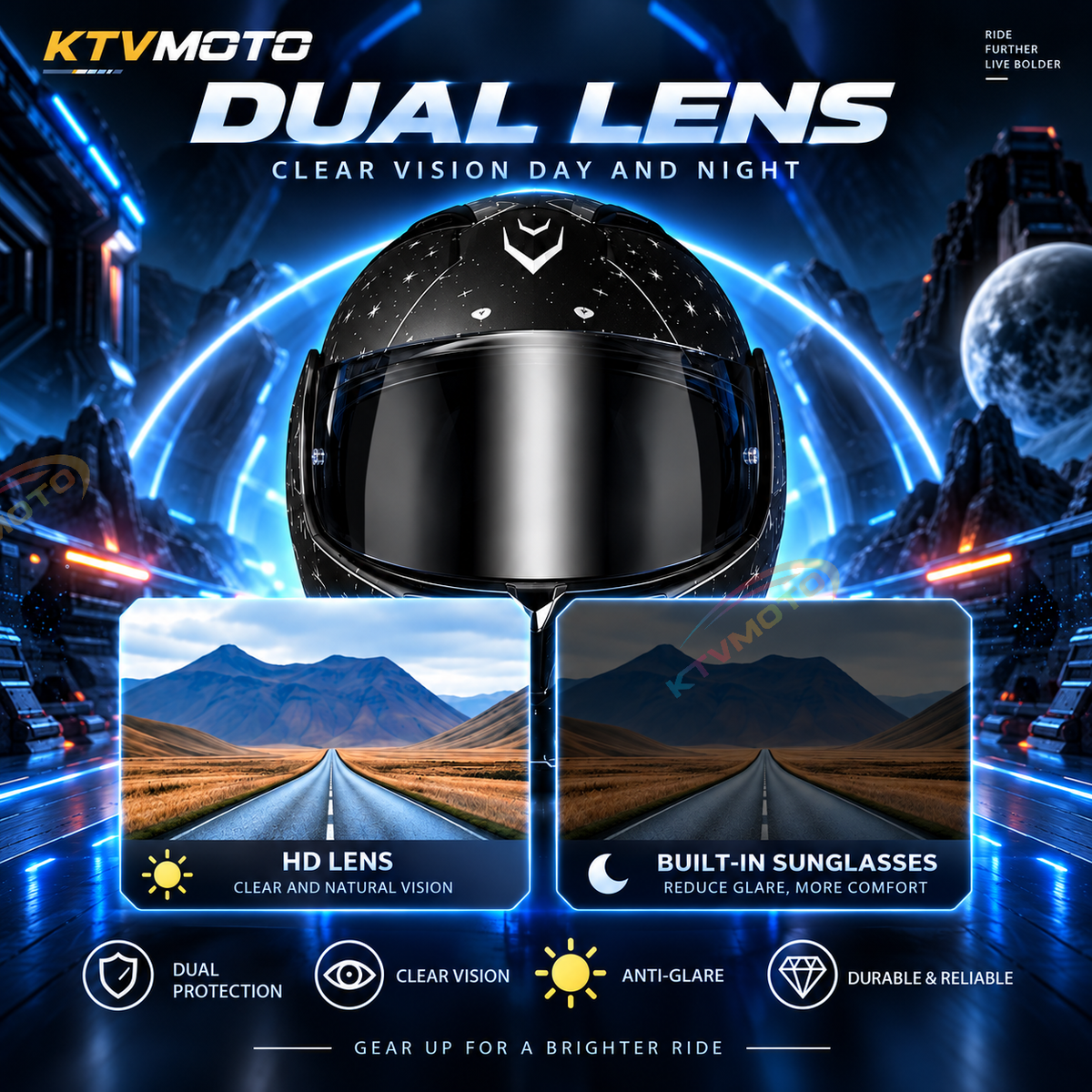Full-face/Modular Motorcycle Helmet for Cruiser Riding-I306