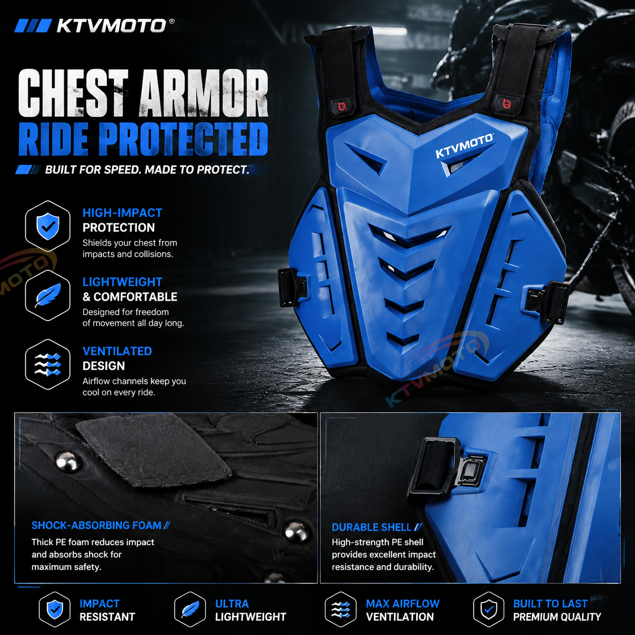 Motocross protective vest-F23