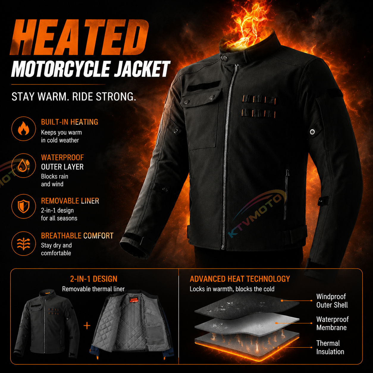 CE Windproof and waterproof motorcycle riding gear-J87