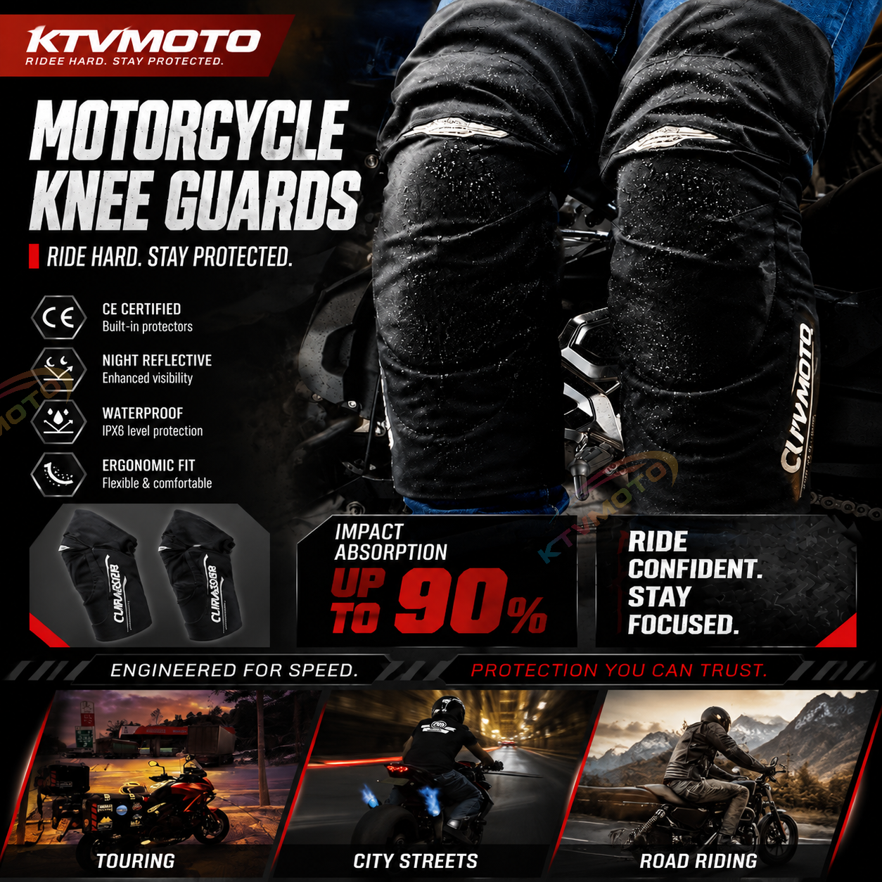 CE-certified reflective protective gear for street motorcycles-Y35