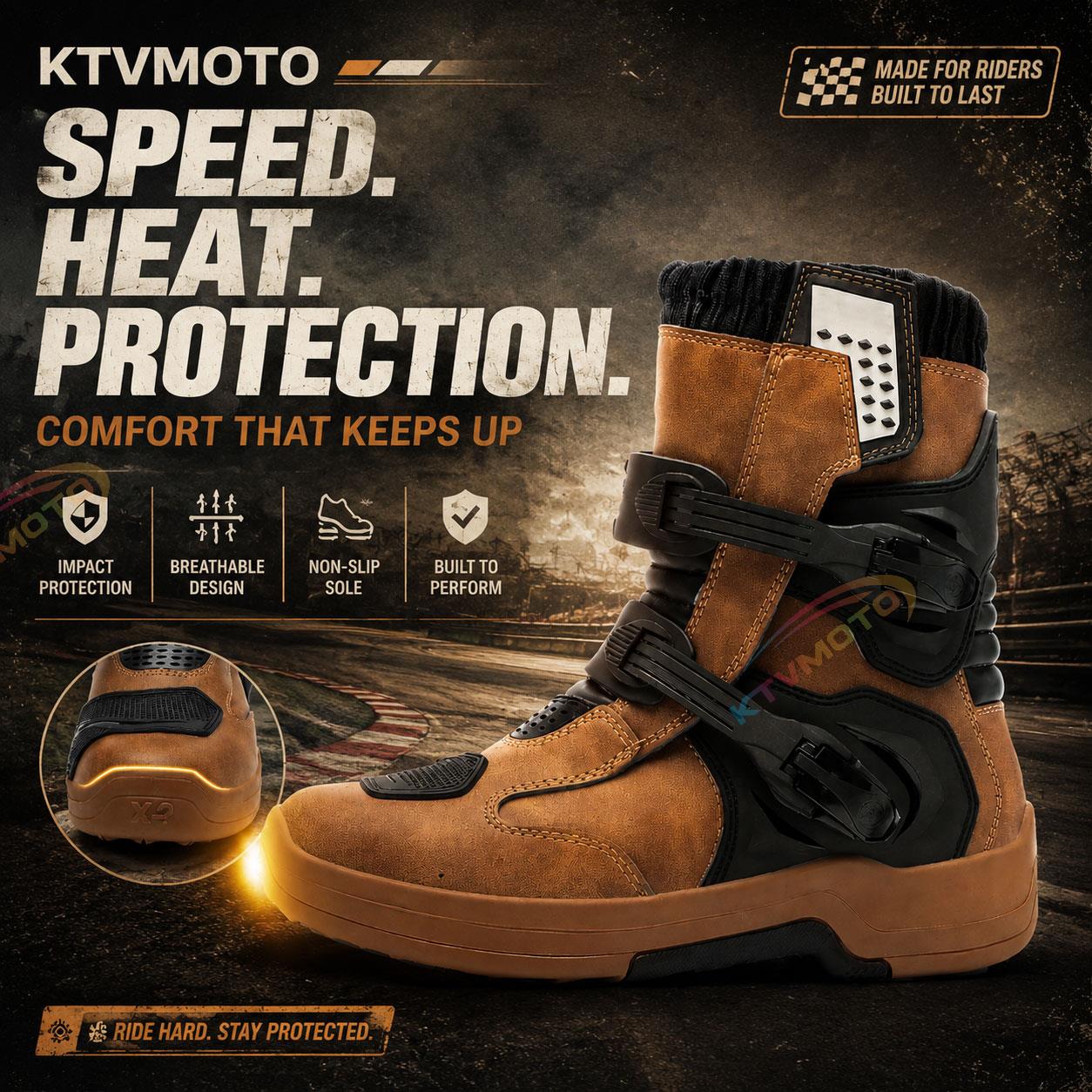 Professional Anti-Slip and Impact-Resistant Off-Road Motorcycle Boots-K170