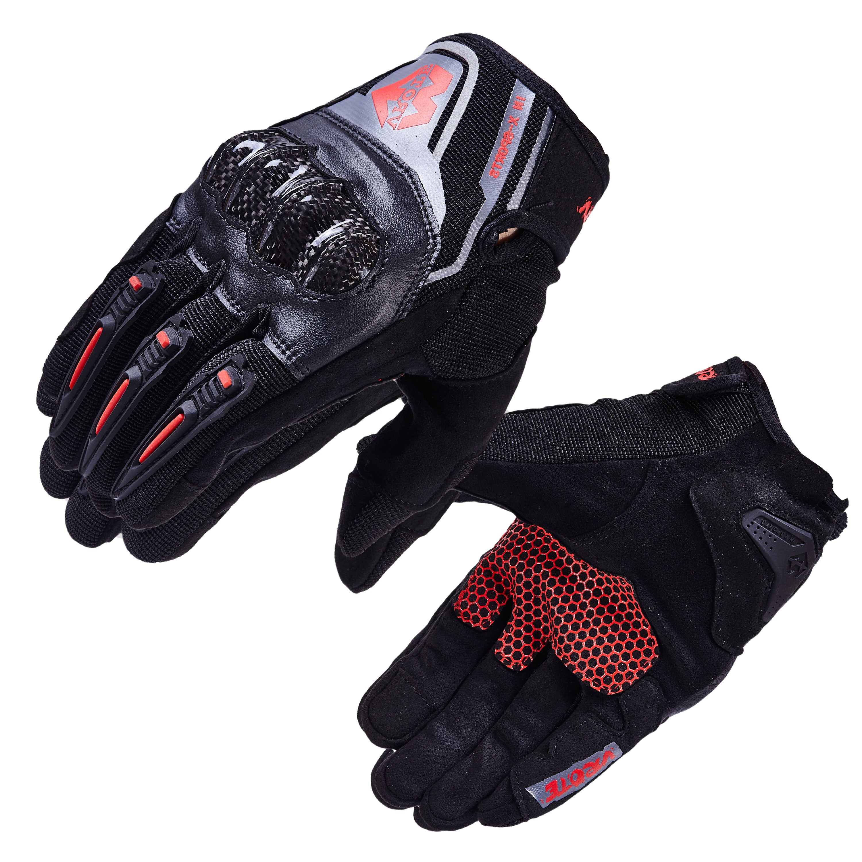 Flame-style motorcycle riding gloves made of carbon fiber-G87