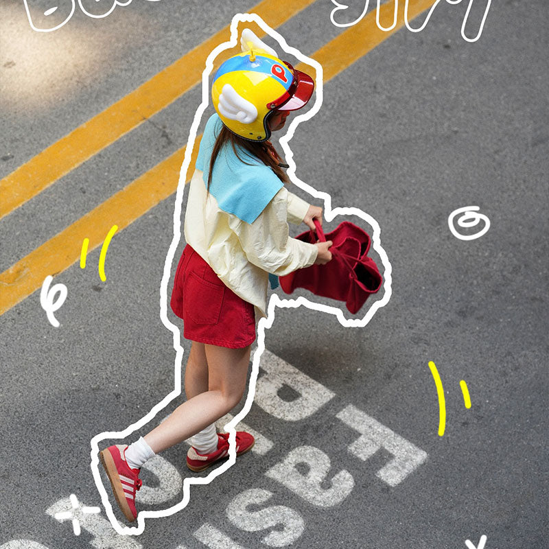 Retro motorcycle helmet three-quarter helmet-I33