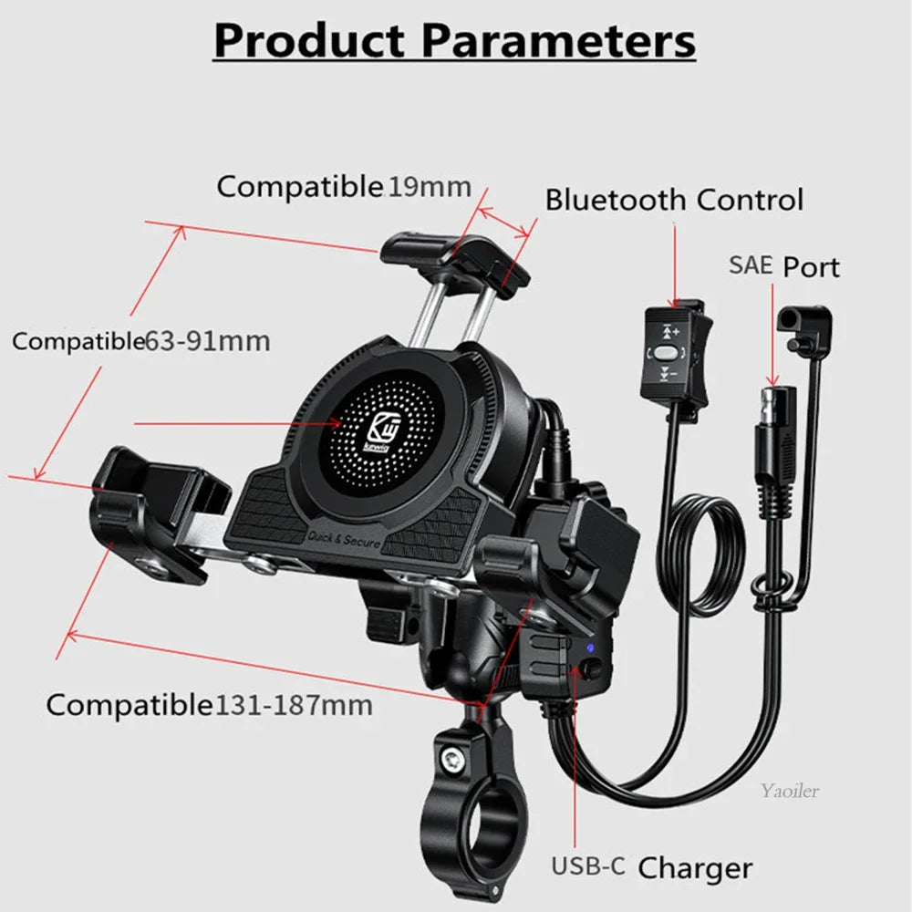 36W Fast Charging Motorcycle Bike Holder - M28