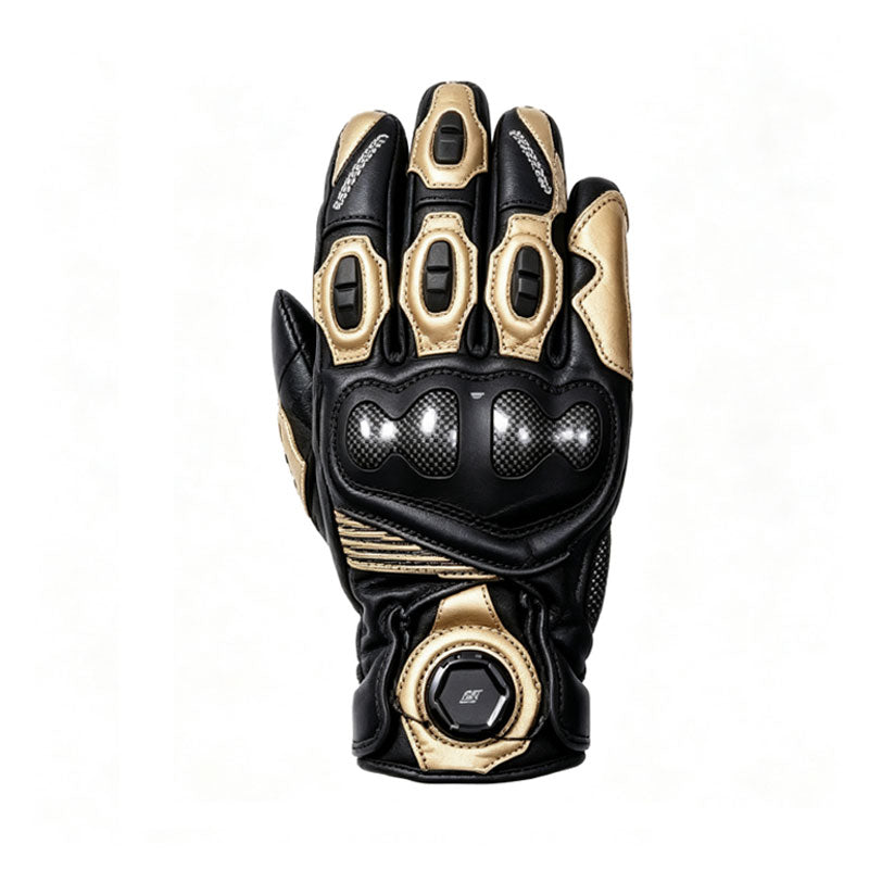 Carbon fiber sheepskin motorcycle riding touchscreen gloves-G99