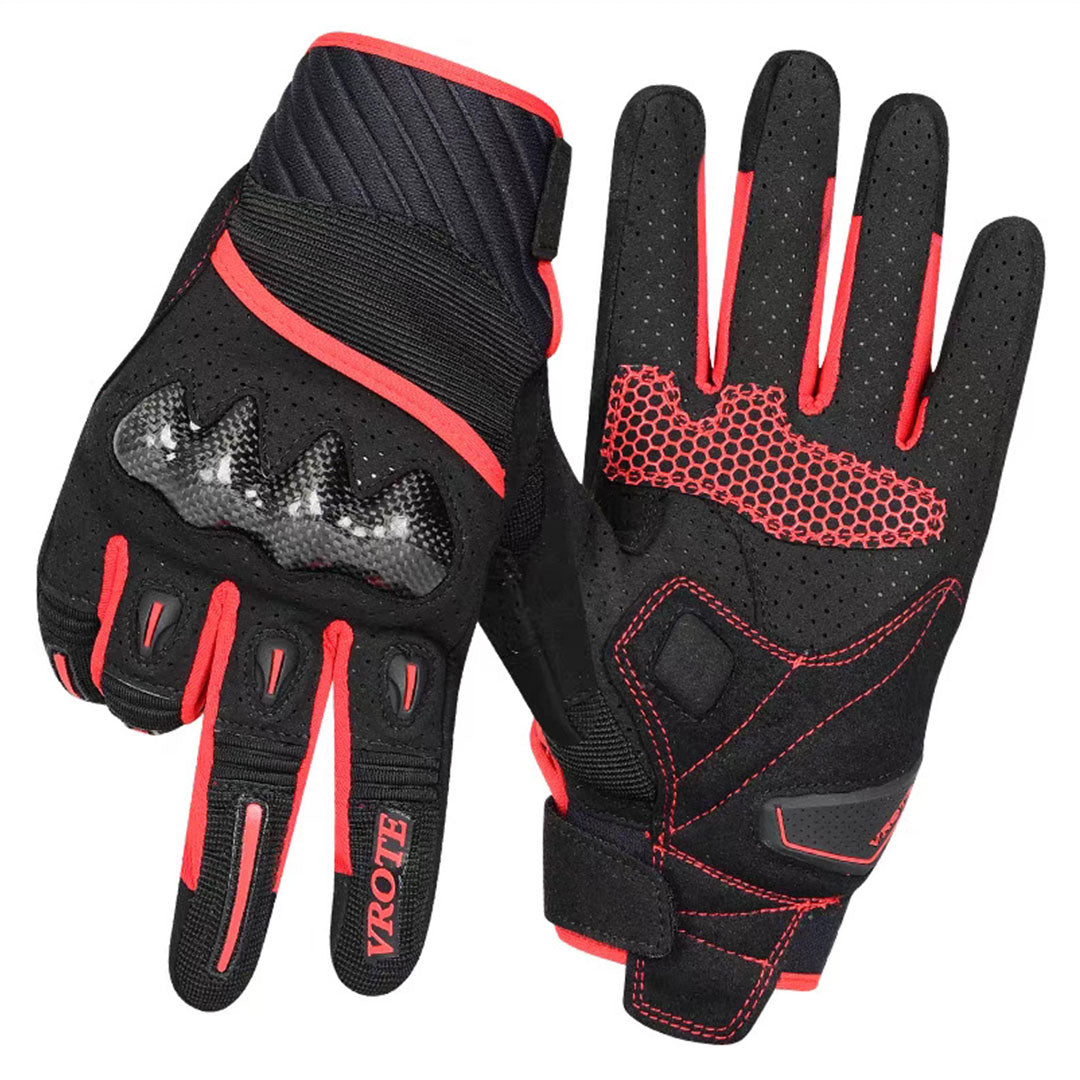 Carbon fiber breathable touchscreen motorcycle gloves-G88