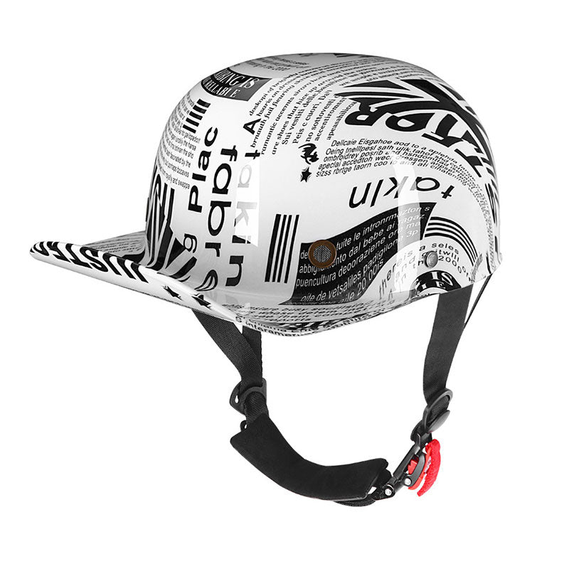 KTVMOTO Open Face Motorcycle Helmet with Visor Vintage Rider Helmet-I275