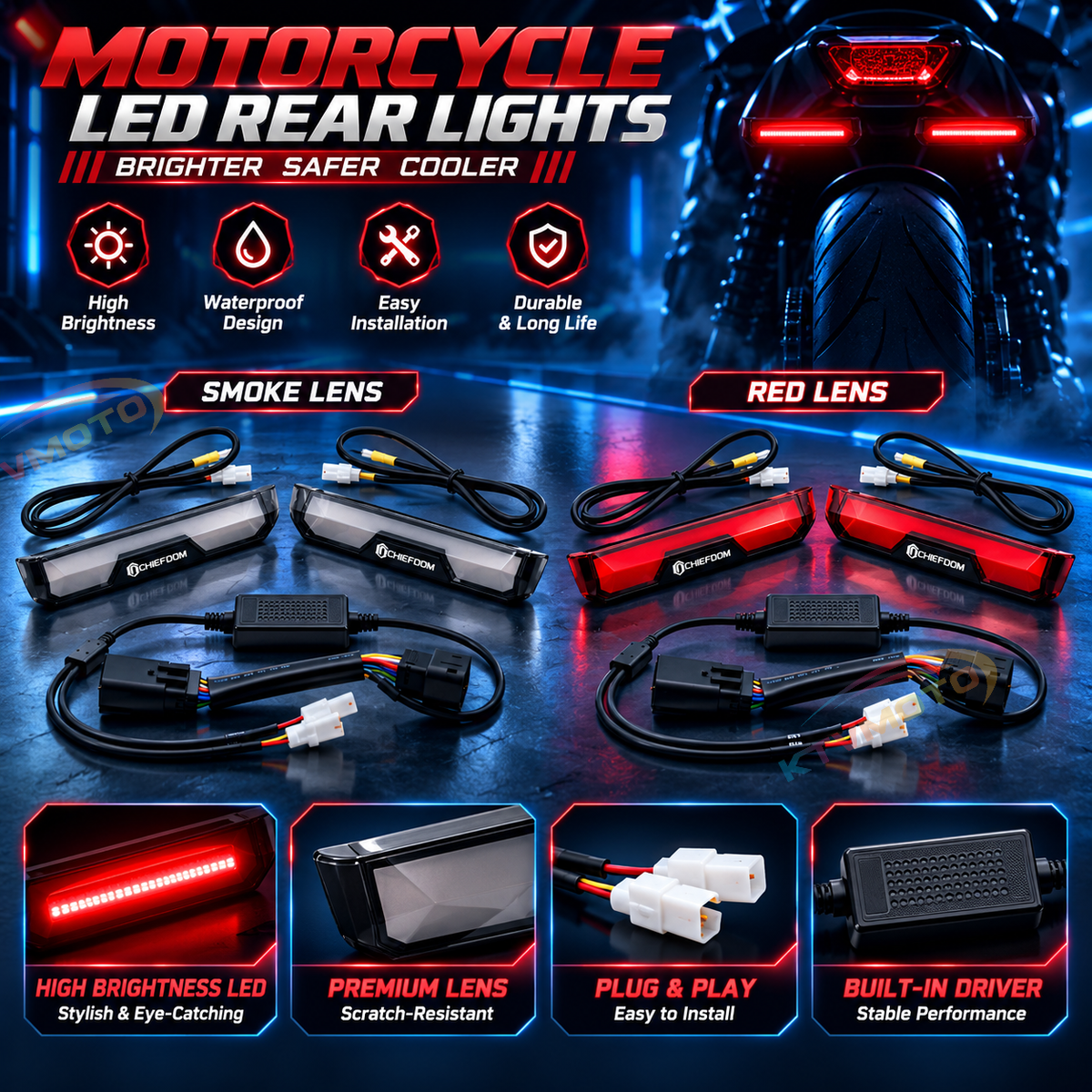 Harley 121CVOST Saddlebag Sequential Light (Fits 2024+ Models) Brake Light-M02