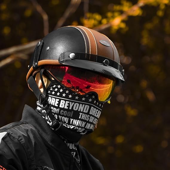 Classic Retro Leather Motorcycle Helmet – I35