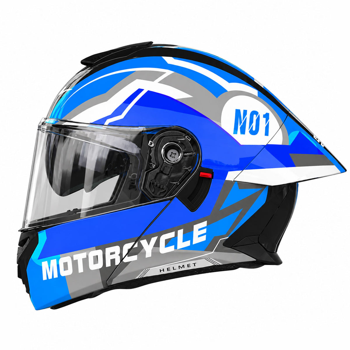 Full-face modular motorcycle helmet with dual visors-I286