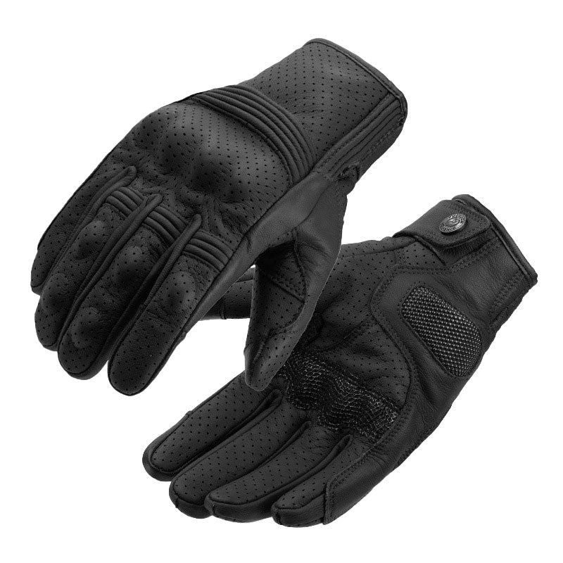 Genuine leather retro cruiser motorcycle gloves for all seasons-G95