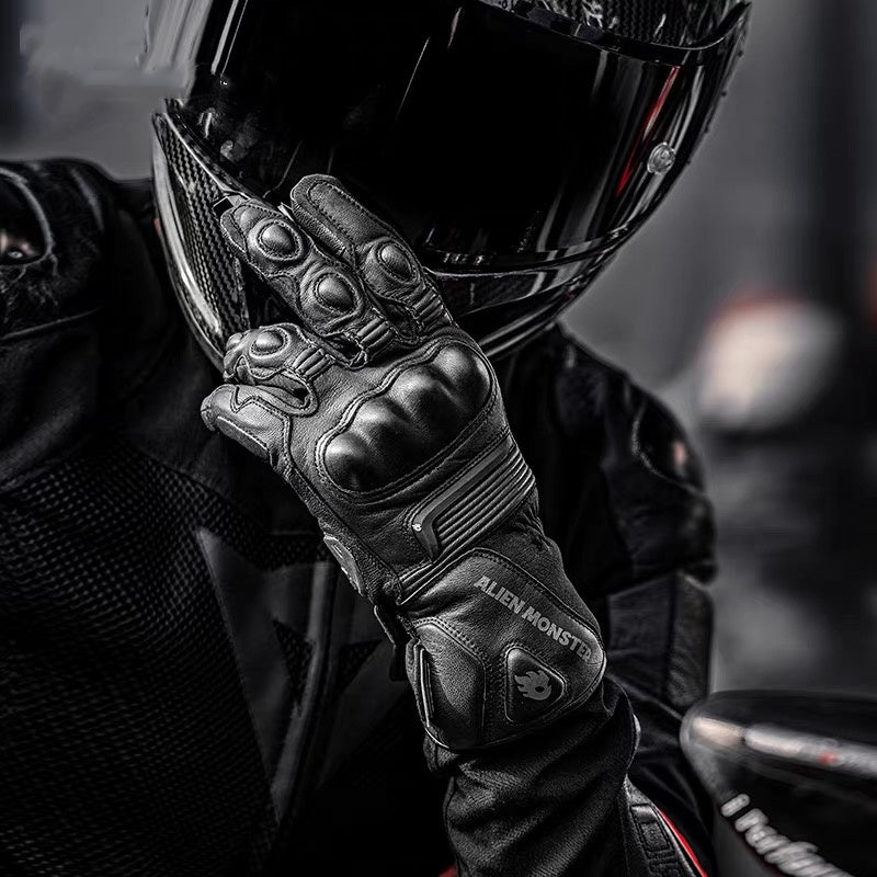 CE Warm Waterproof ESA Leather Cycling Gloves-G18