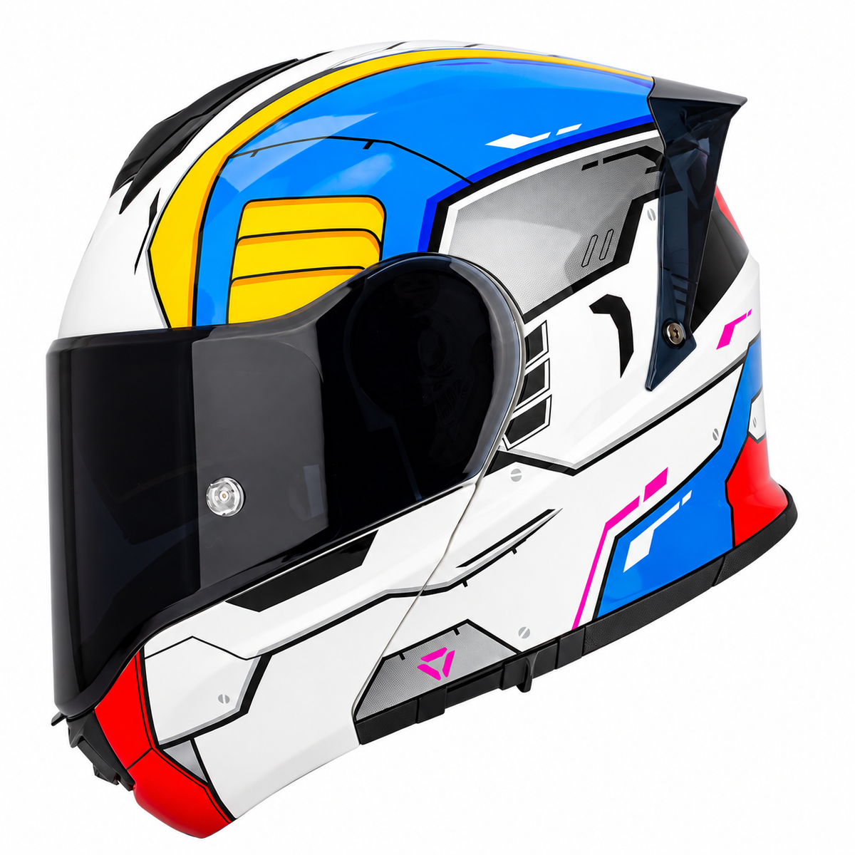 Big-Size Racing-Grade Modular Flip-Up Motorcycle Helmet with Dual-Visor Design - I289