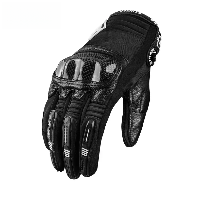 Touchscreen design, PVC material, carbon fiber motorcycle gloves-G27