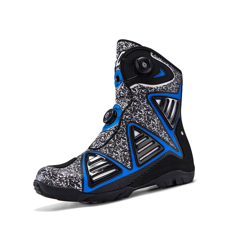 Stylish Geometric-Line Motorcycle Riding Shoes-K119