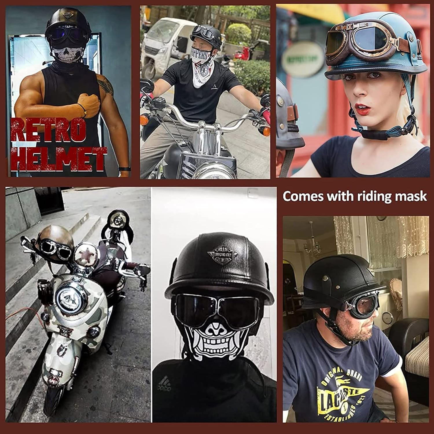 Pedal German Steel Helmet Cruise Retro Half Helmet - I15