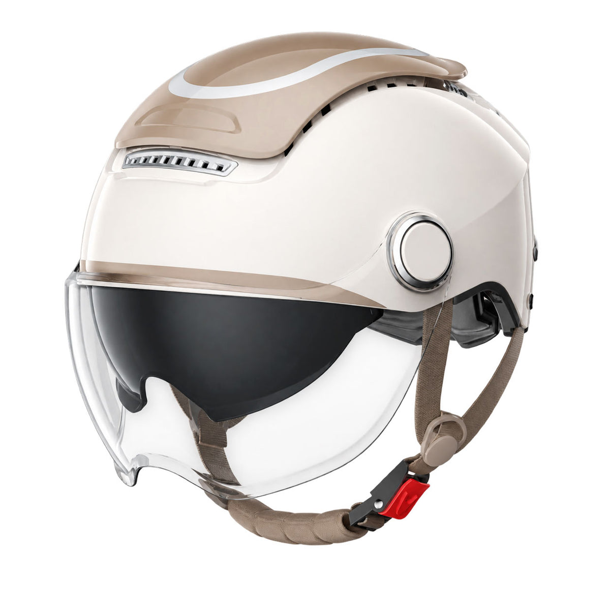 Breathable, sun-protective motorcycle half-helmet-I148