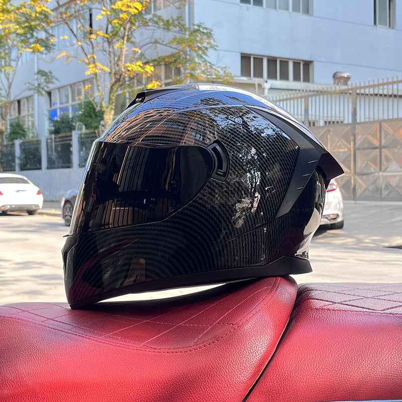 Dual-visor street helmet for sportbikes-I157