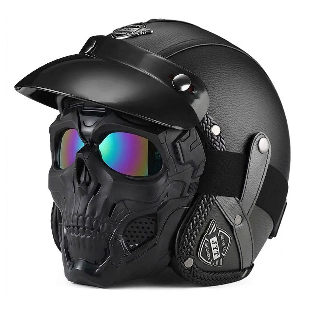 Retro jet motorcycle 3/4 riding helmet-I146