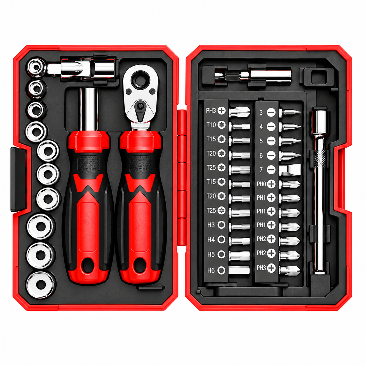 KTVMOTO Motorcycle Tool Kit with Ratchet Wrench and Screwdriver Set-MT04