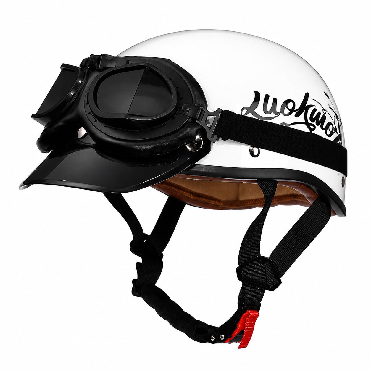 Retro half-helmet, summer travel gear-I18