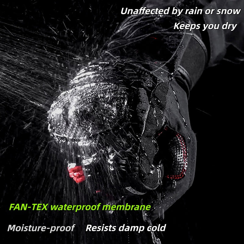 Winter waterproof carbon fiber leather riding gloves - G24