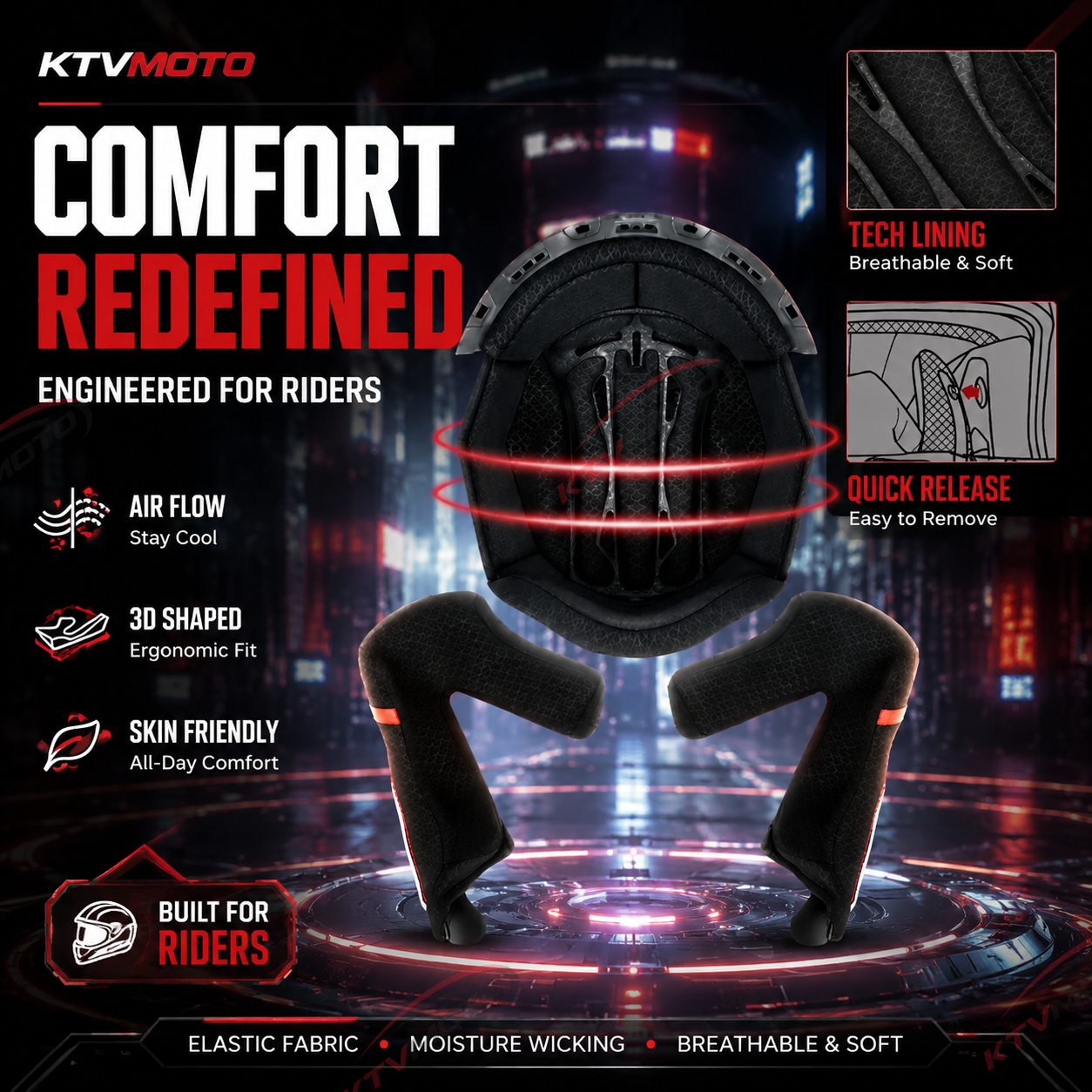 DOT-Certified Modular Motorcycle Helmet (Convertible Full-Face)-I165
