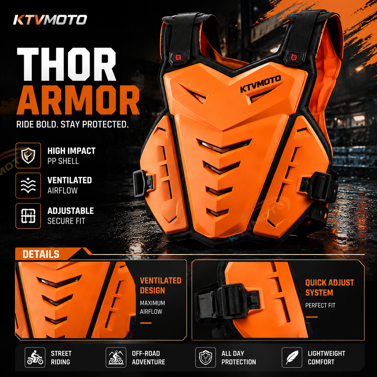 Motocross protective vest-F23