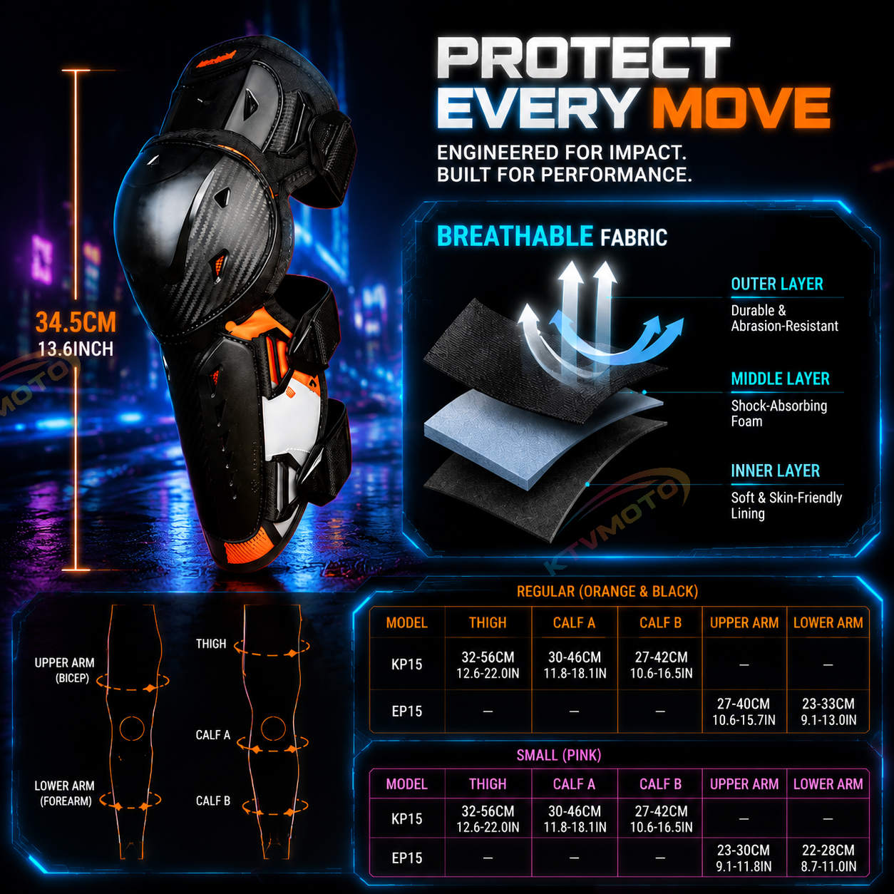 Motorcycle protective knee guards-Y37