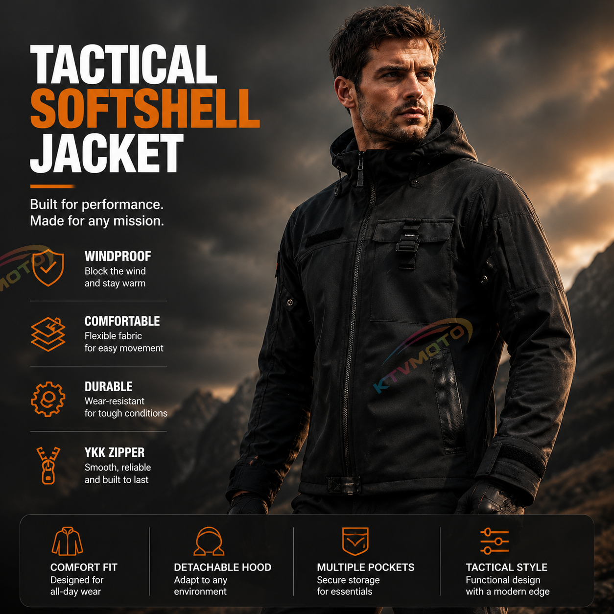 Waterproof Motorcycle Riding Jacket-J99