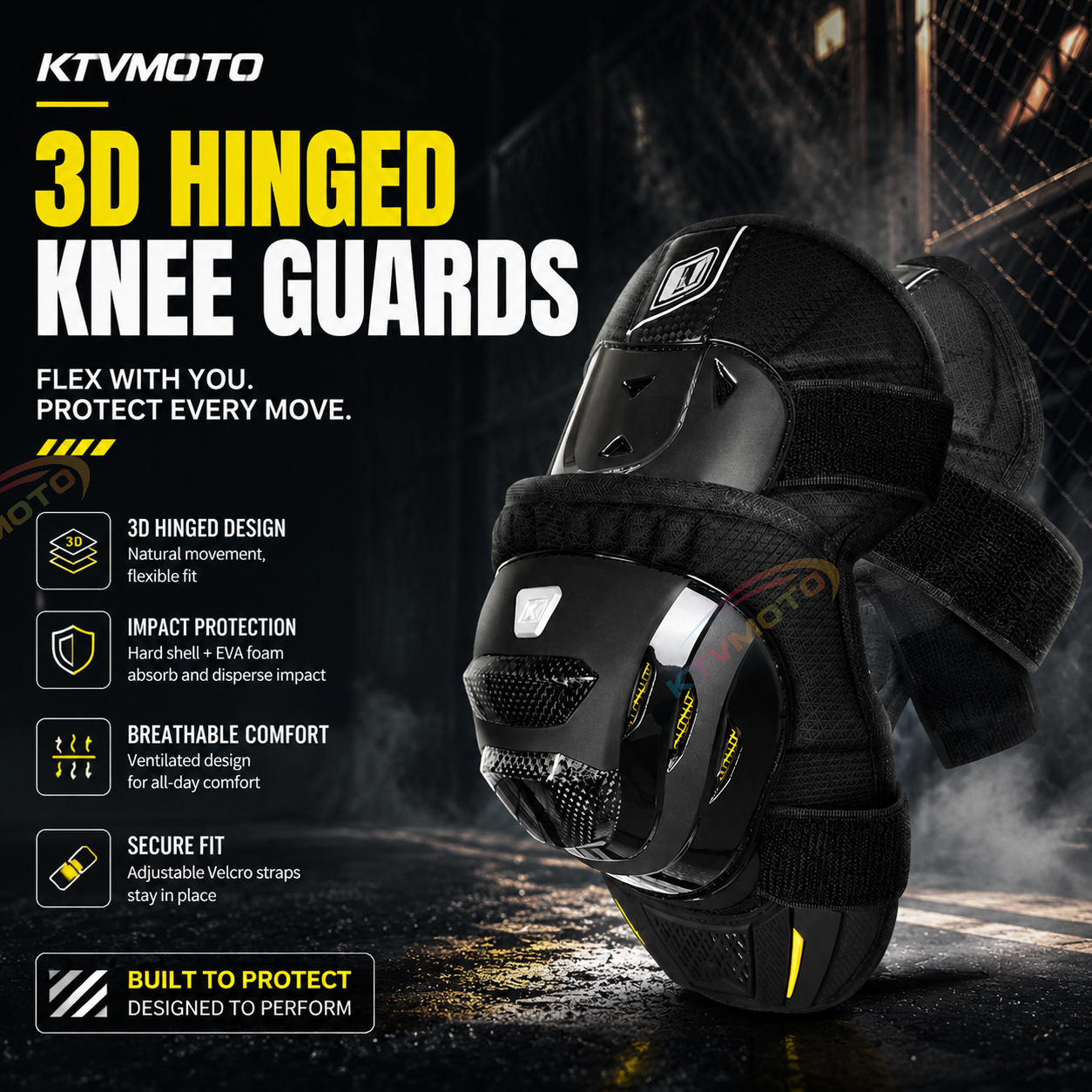 Motorcycle CE Level 2 Knee Guards-Y43