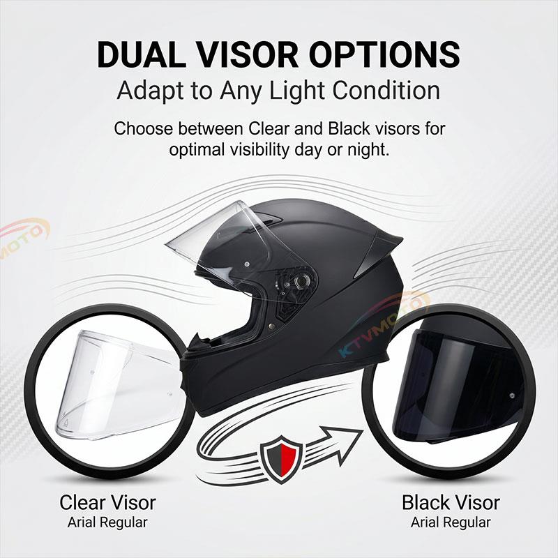 Full-face motorcycle helmet with ventilation holes WS-607
