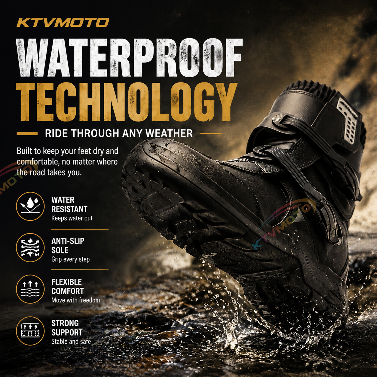 Professional Anti-Slip and Impact-Resistant Off-Road Motorcycle Boots-K170