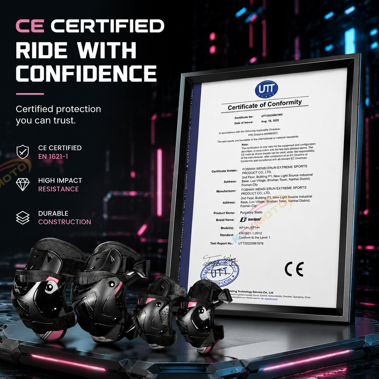 CE-Rated Motorcycle Riding Knee Guards-Y38