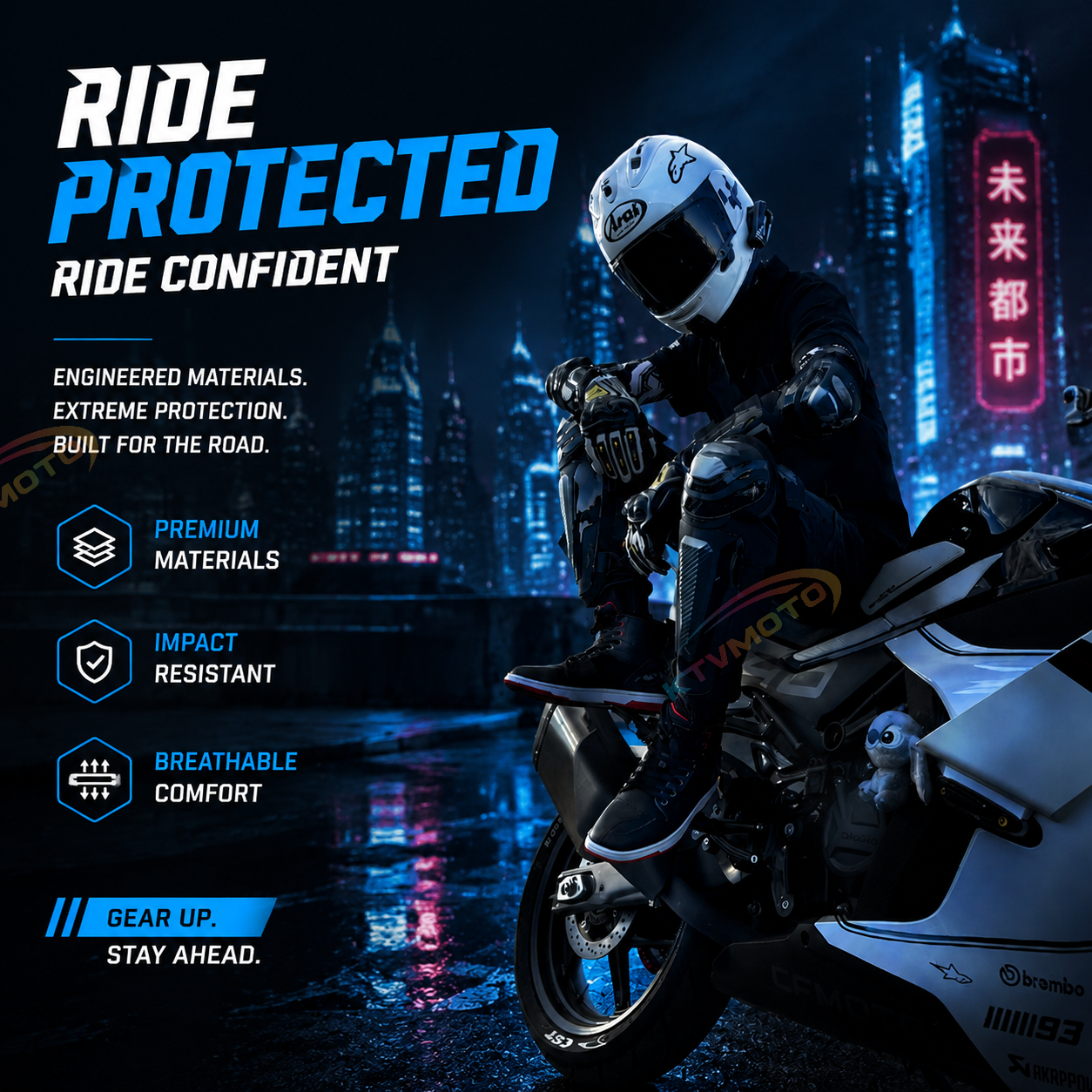 Motorcycle Carbon Fiber Knee Guards-Y46