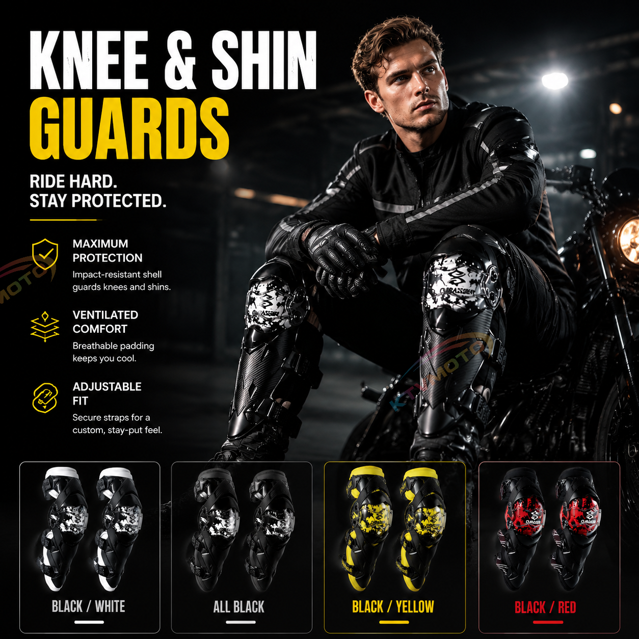 Off-road motorcycle racing knee guards-Y32