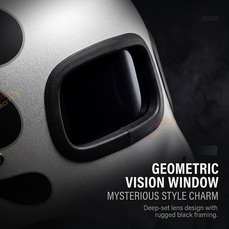Full-face futuristic motorcycle helmet visor design-I37